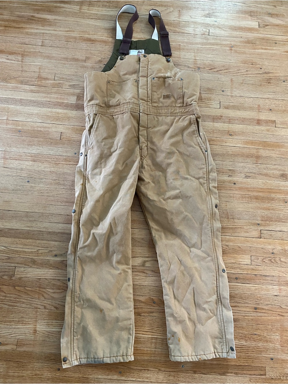 Insulated Bib Overalls Walls Blizzard-Pruf XL Tall Full Length Leg Zippers Mens